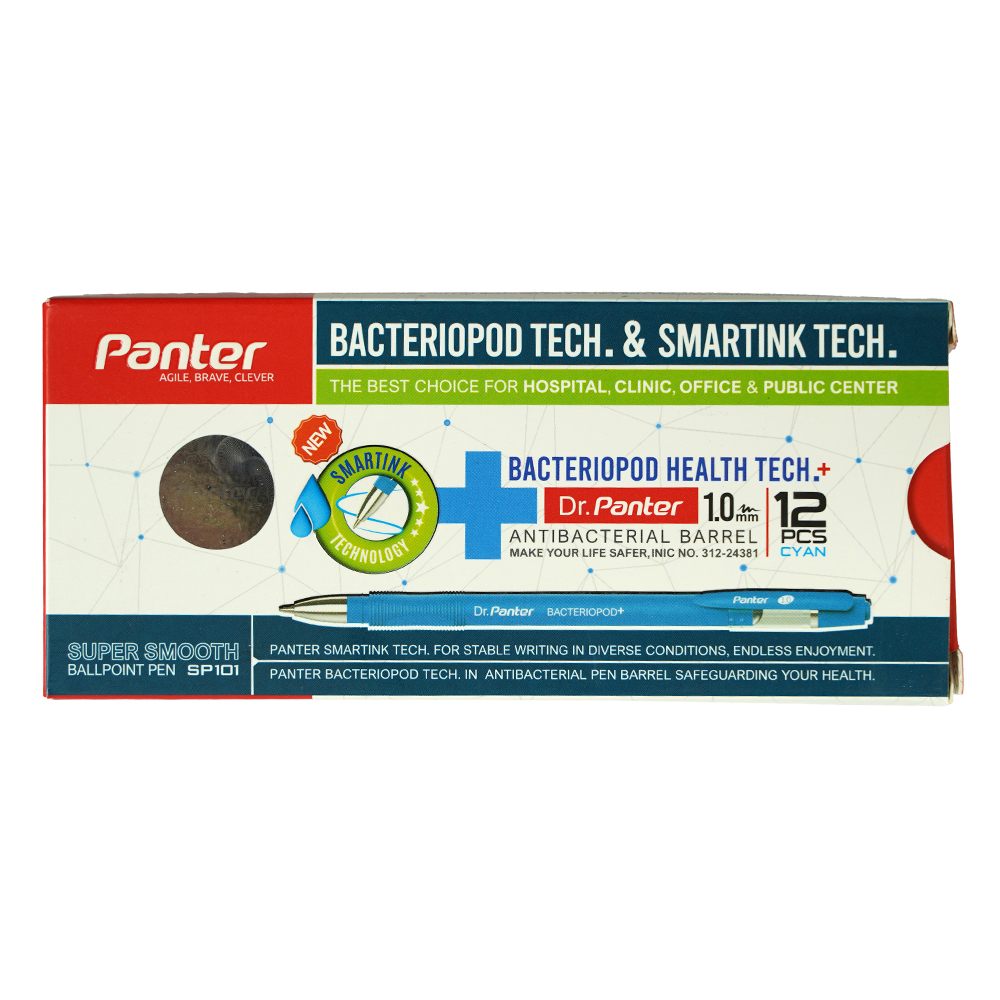 خودکار فیروزه ای 1/0   (بسته 12عددی ) پنتر کدSP101