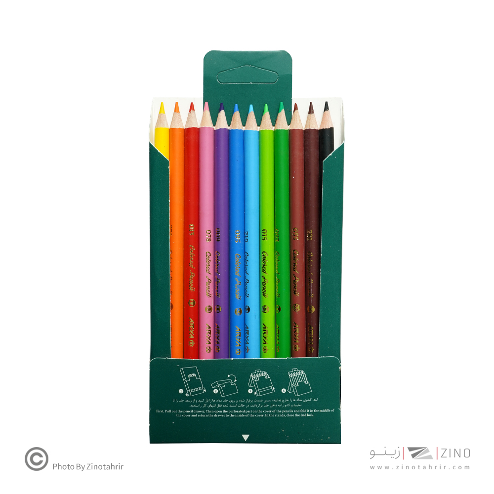 مدادرنگی12رنگ جعبه مقوایی حرفه ای/آرتیست آریا کد3601/3605