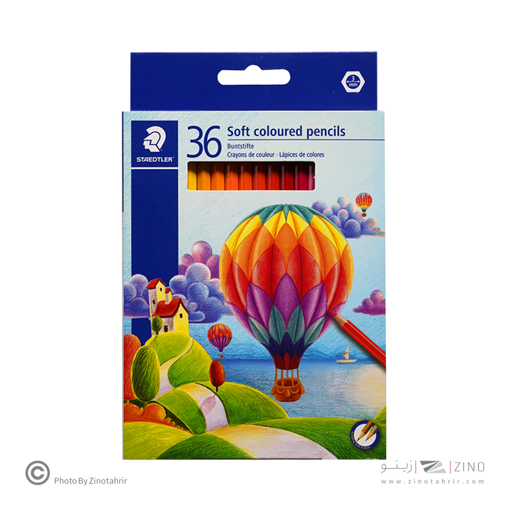 مداد رنگی36رنگ جعبه مقوایی سافت استدلرکد143 CD36 LI