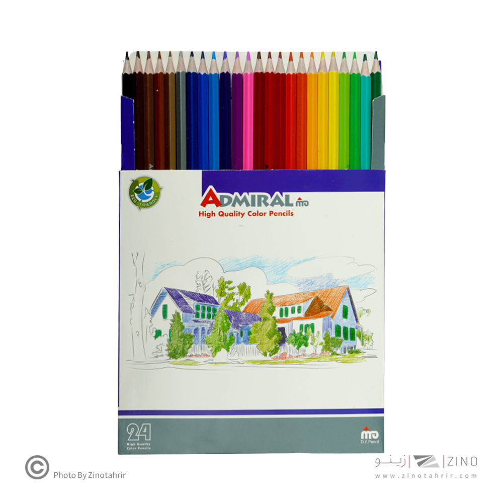 مدادرنگی24رنگ جعبه مقوایی پلیمری ادمیرال