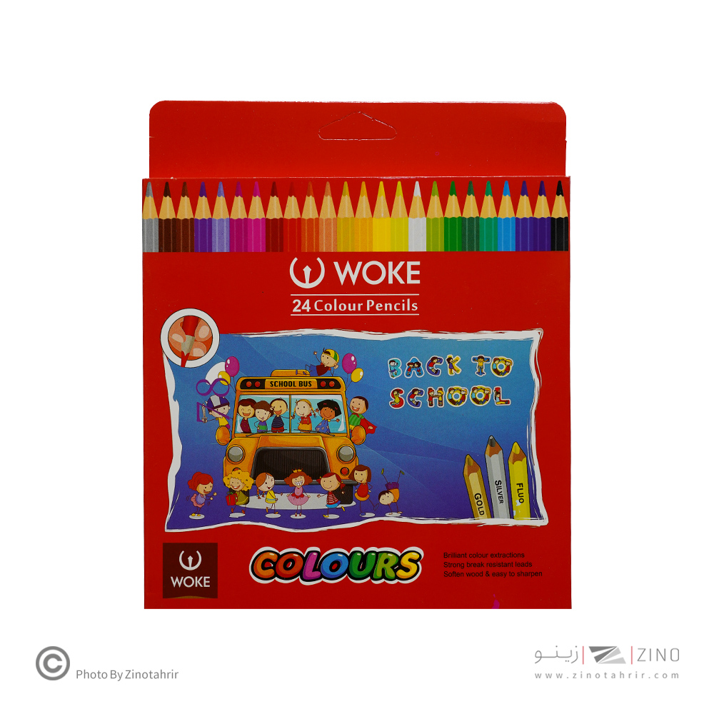 مدادرنگی24رنگ(شش گوش) جعبه مقوایی ووک