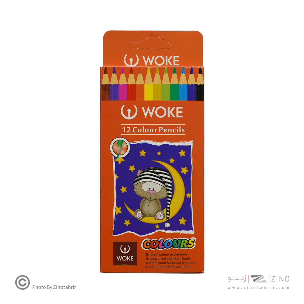 مدادرنگی12رنگ(شش گوش) جعبه مقوایی ووک