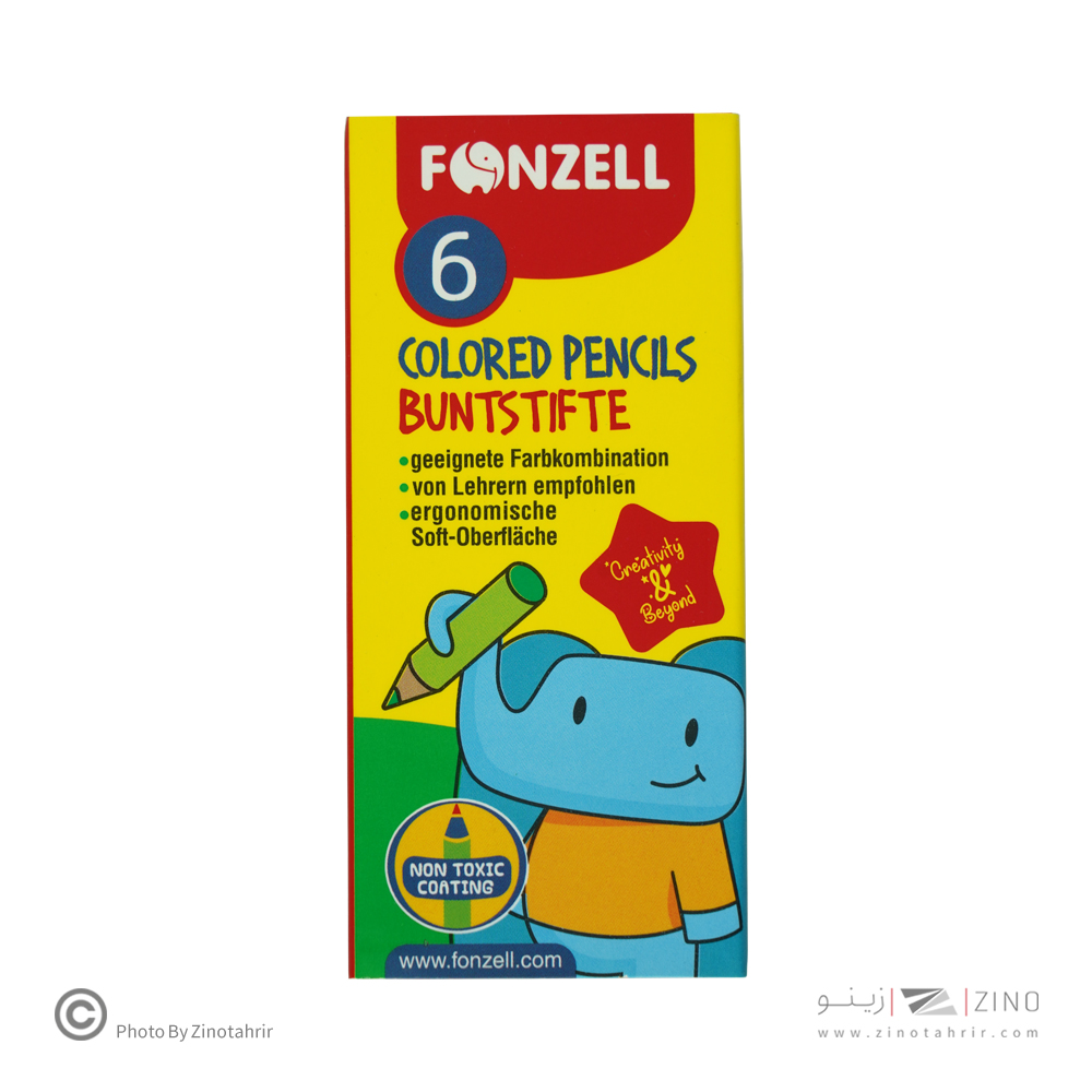 مدادرنگی6رنگ کوتاه جعبه مقوایی فونزل کد685083یاکد685074