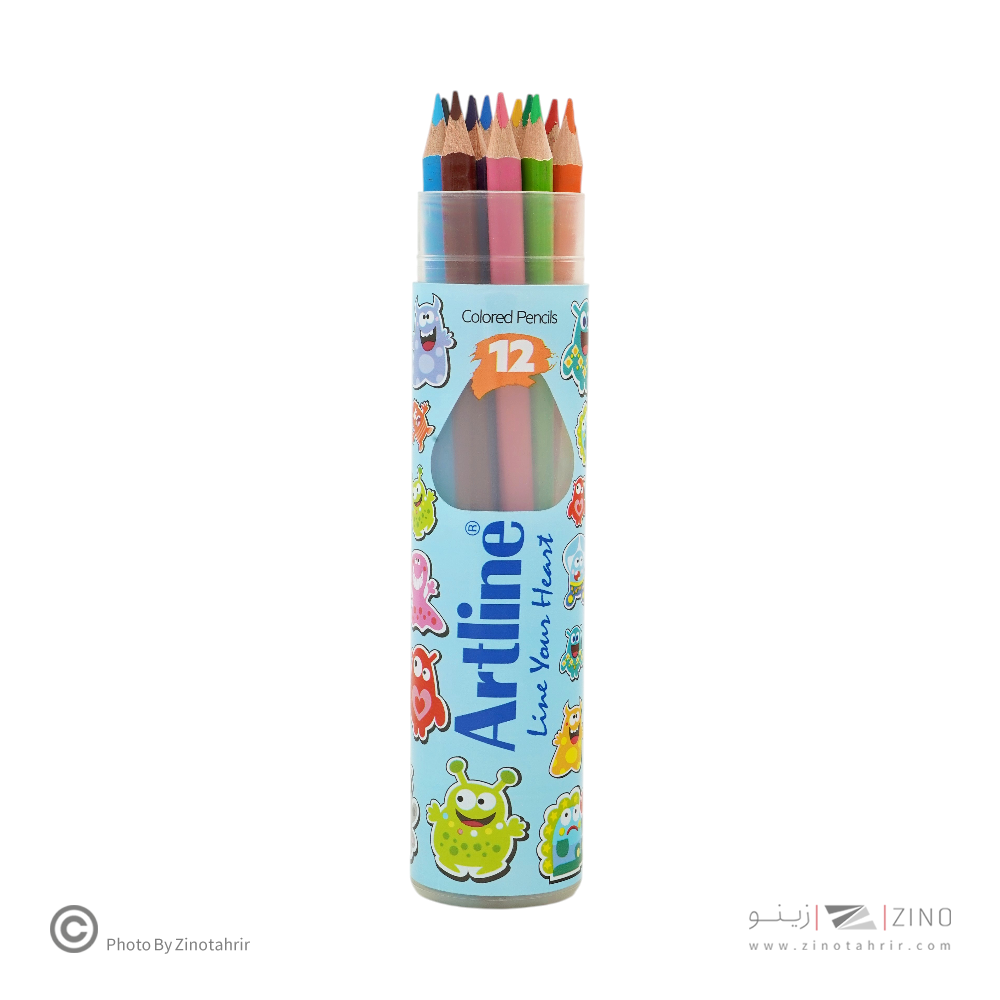 مدادرنگی12رنگ قوطی آرتلاین