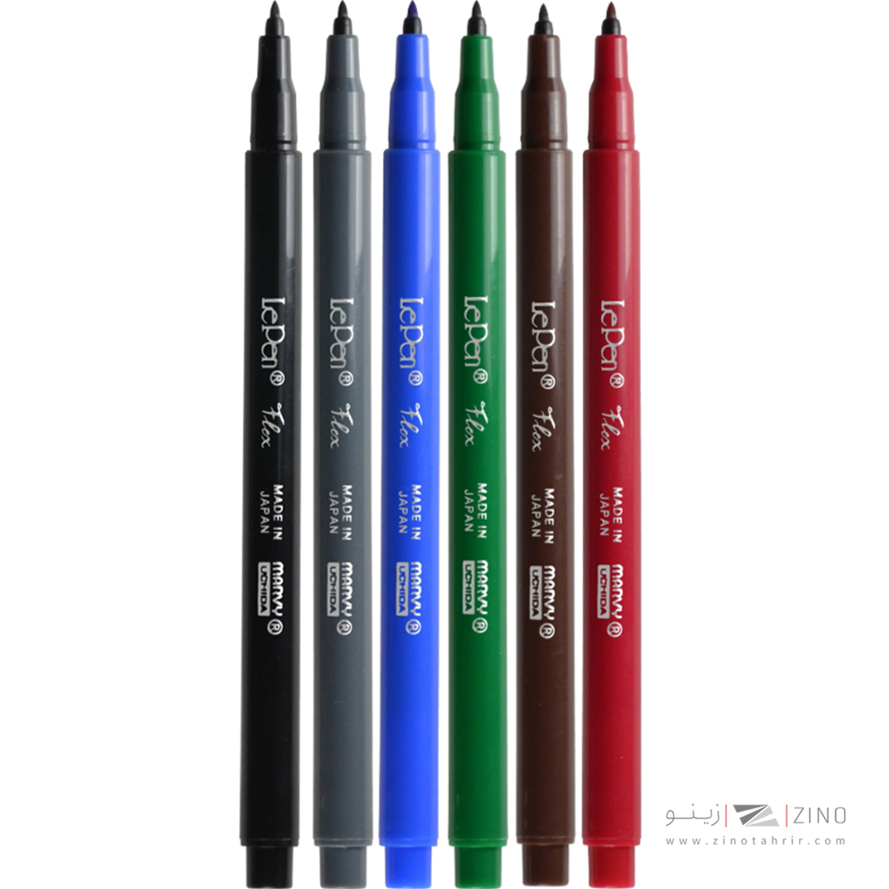روان نویس  نوک نمدی 6رنگ قلم موی Flex یوشیداکد4800-6A