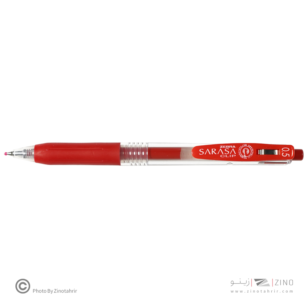 روان نویس فشاری ساراساکلیپ قرمز0/5 زبرا(10عددی)