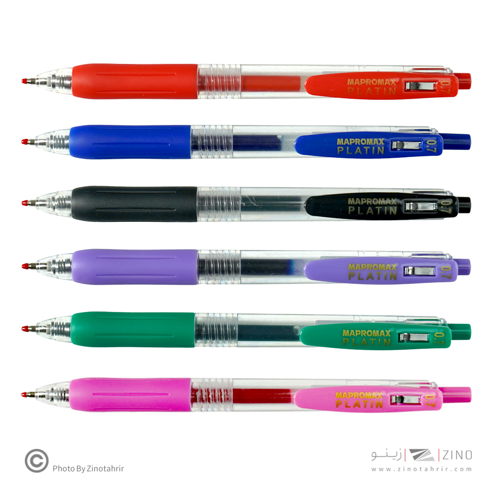 روان نویس فشاری0/7(رنگ جور)گریپ دار پلاتین ماپرومکس کدMA-602