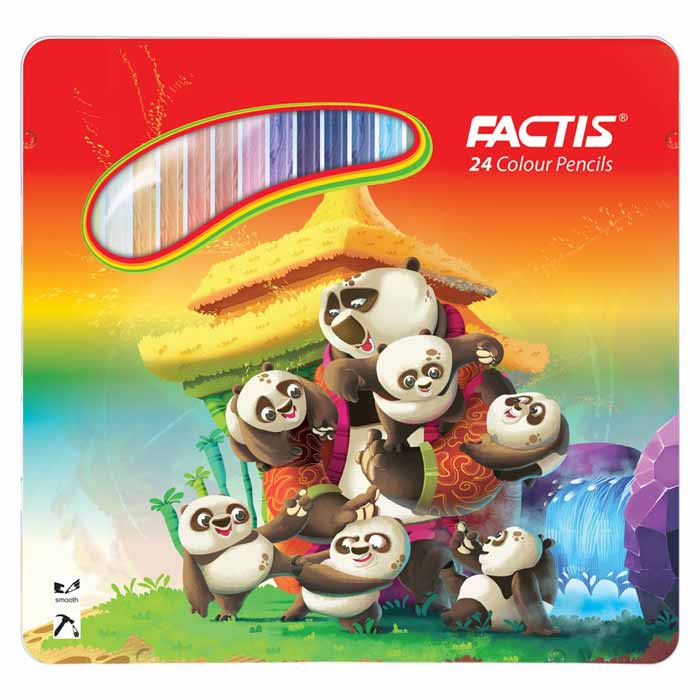 مدادرنگی24رنگ (شش گوش) جعبه فلزی فکتیس