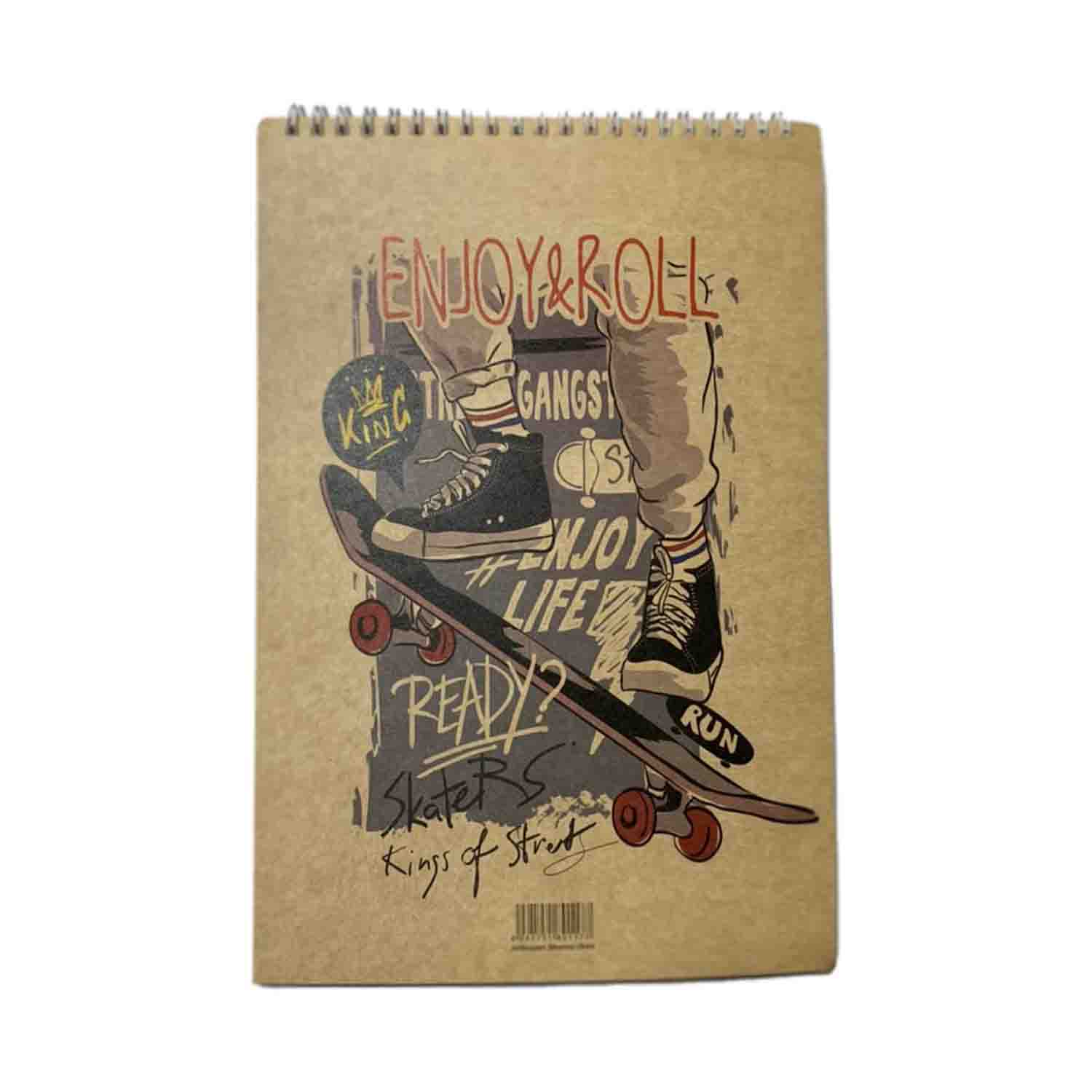 دفترA4جلدوکاغذکرافت سیم ازبالامیکرو کدF6