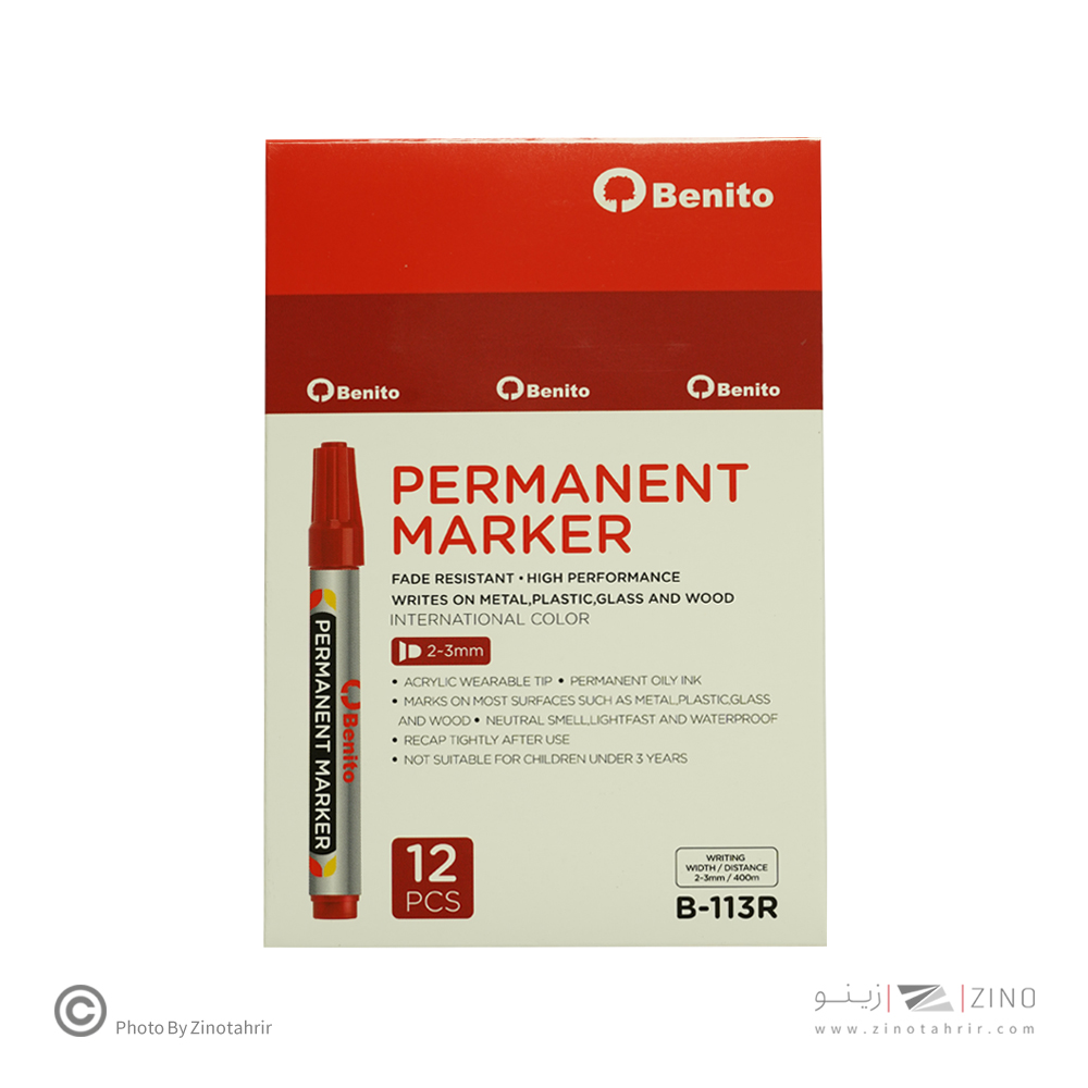 ماژیک معمولی گرد قرمز بنیتو