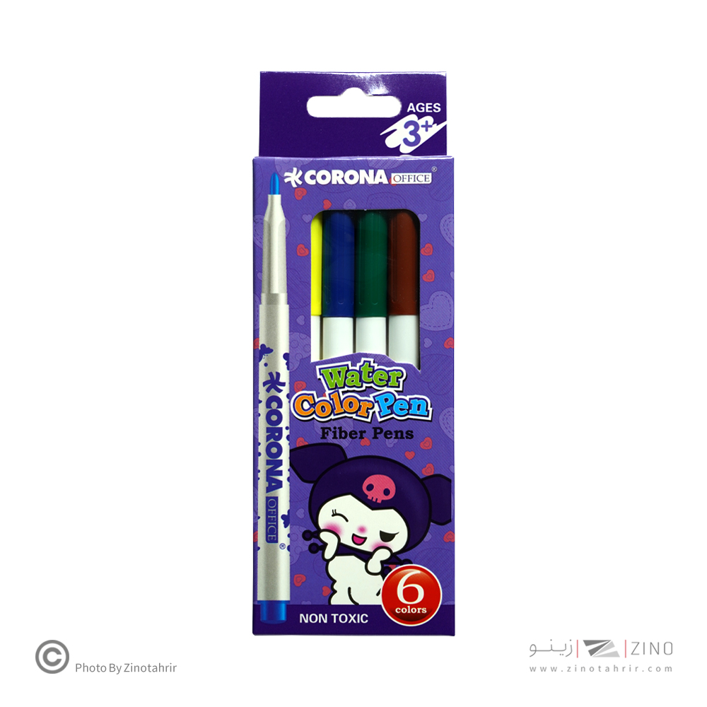 ماژیک نقاشی6رنگ جعبه مقوایی کرونا کدWH6996-6