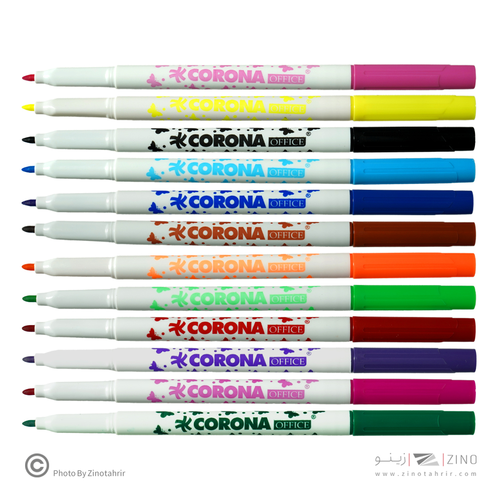 ماژیک نقاشی12رنگ جعبه مقوایی کرونا کدWH6996-12