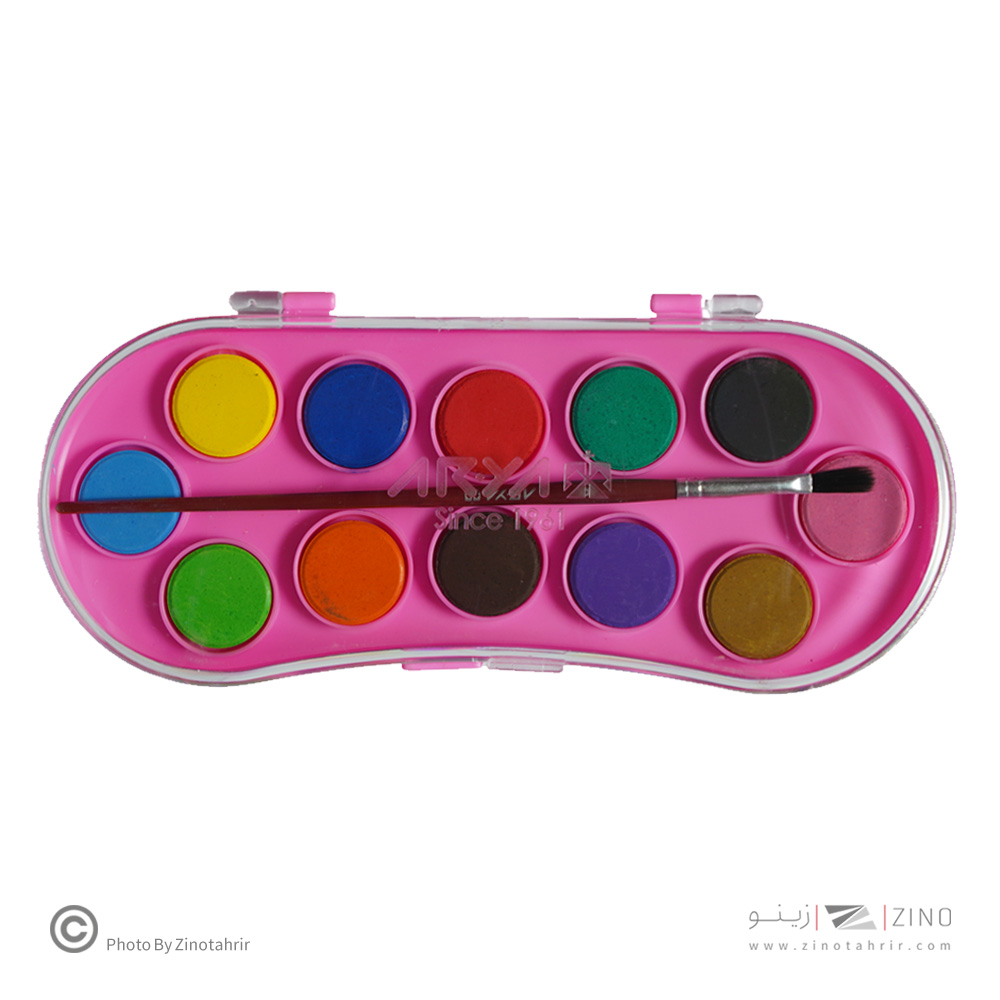 آبرنگ 12رنگ بیضی 144عددی آریا کد 5003