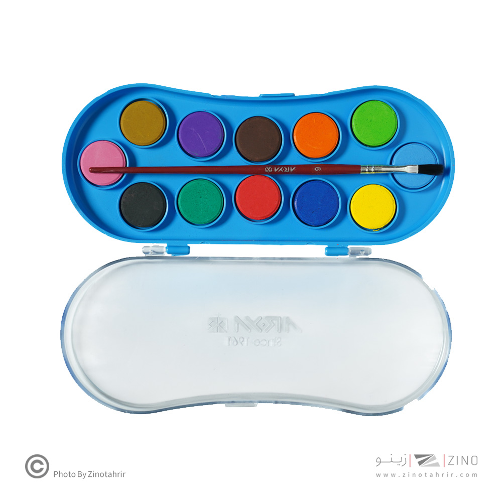 آبرنگ 12رنگ بیضی 144عددی آریا کد 5003