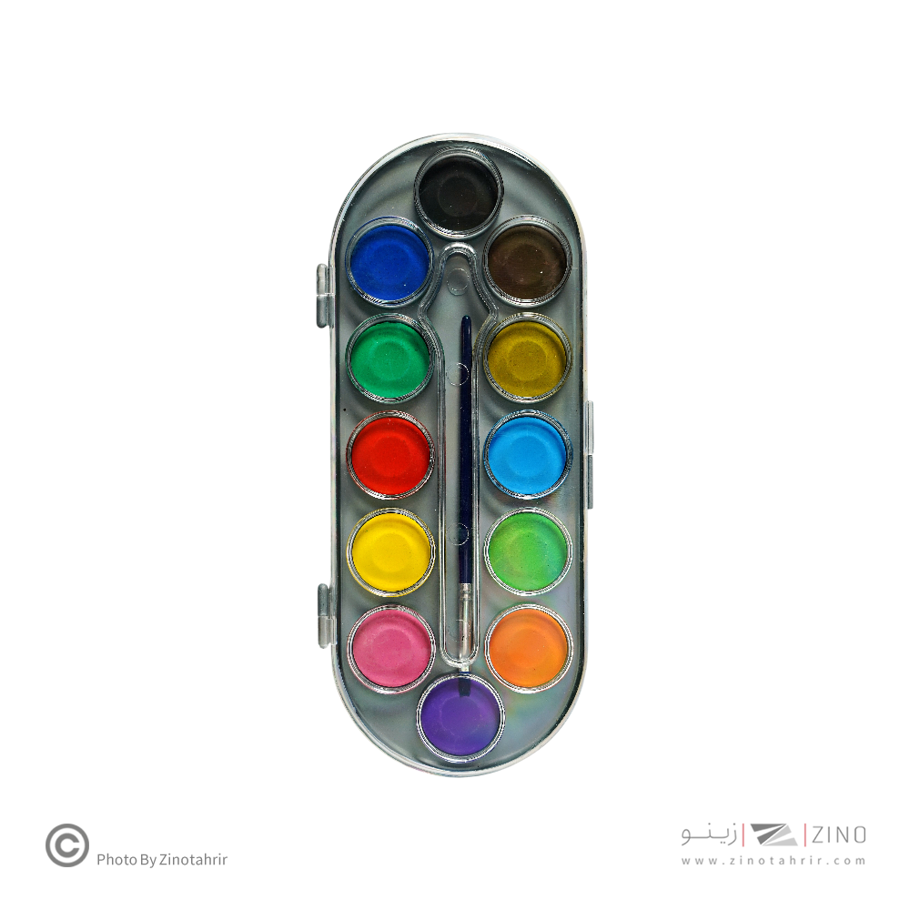 آبرنگ 12رنگ کمان کوچک 72عددی آریا کد 5008