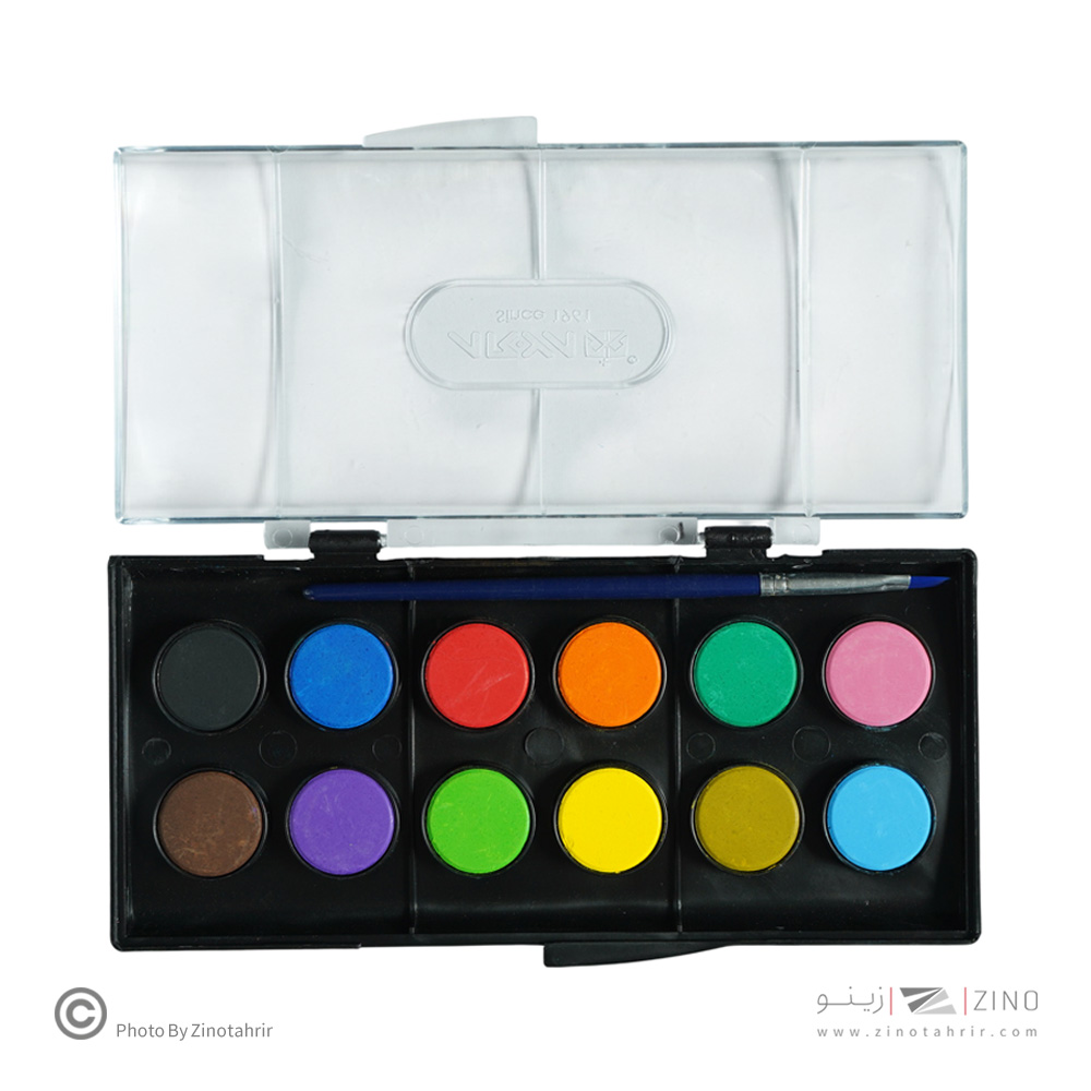 آبرنگ 12رنگ کمان کوچک 72عددی آریا کد 5008