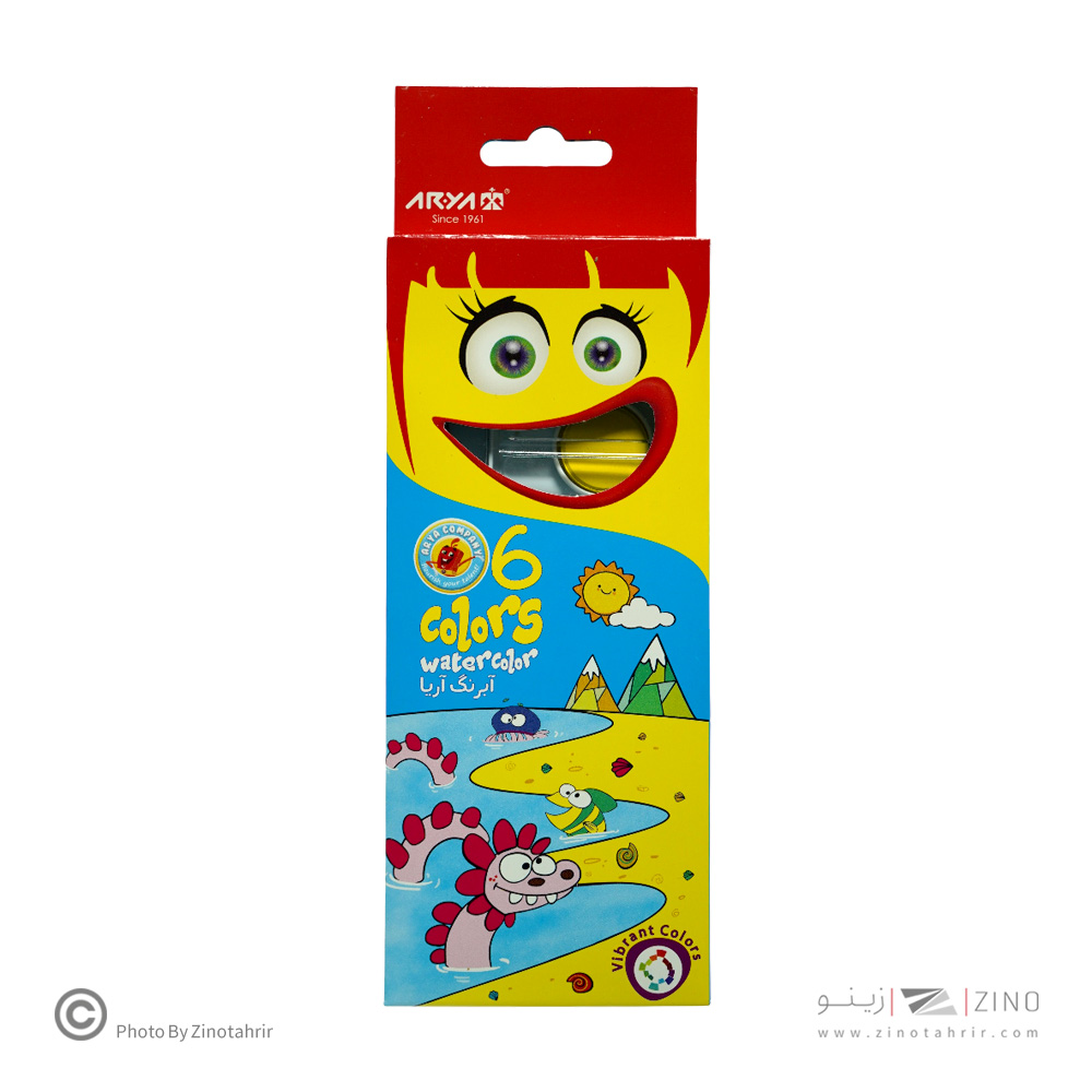 آبرنگ 6رنگ آریا کد 5001