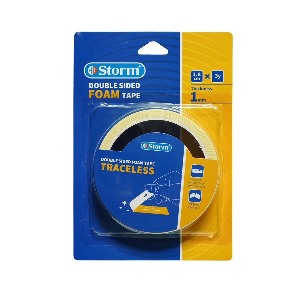 چسب دوطرفه1میل فوم1/8سانت3یارد استورم کدHL-102337