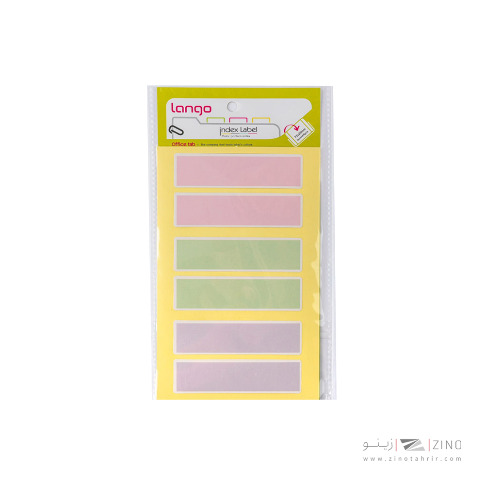 برچسب پاستلی سایز75*20میلیمتر5برگی لانگوکدB-56 یا کد052