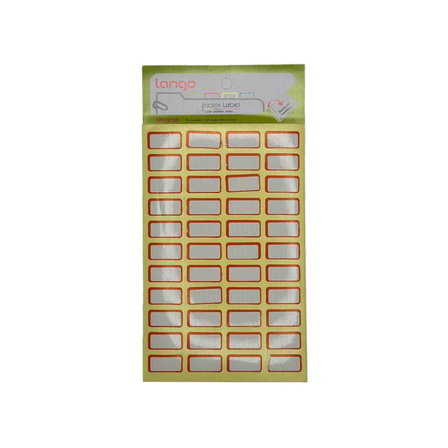 برچسب دورقرمز سایز10*20میلیمتر4برگی لانگوکدK-444