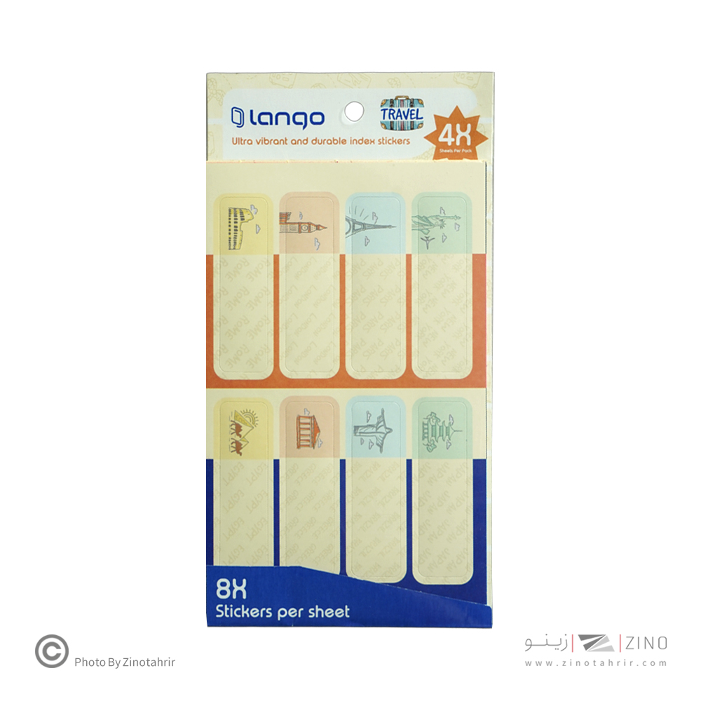 برچسب اسم فانتزی 4برگی لانگو طرح تراول