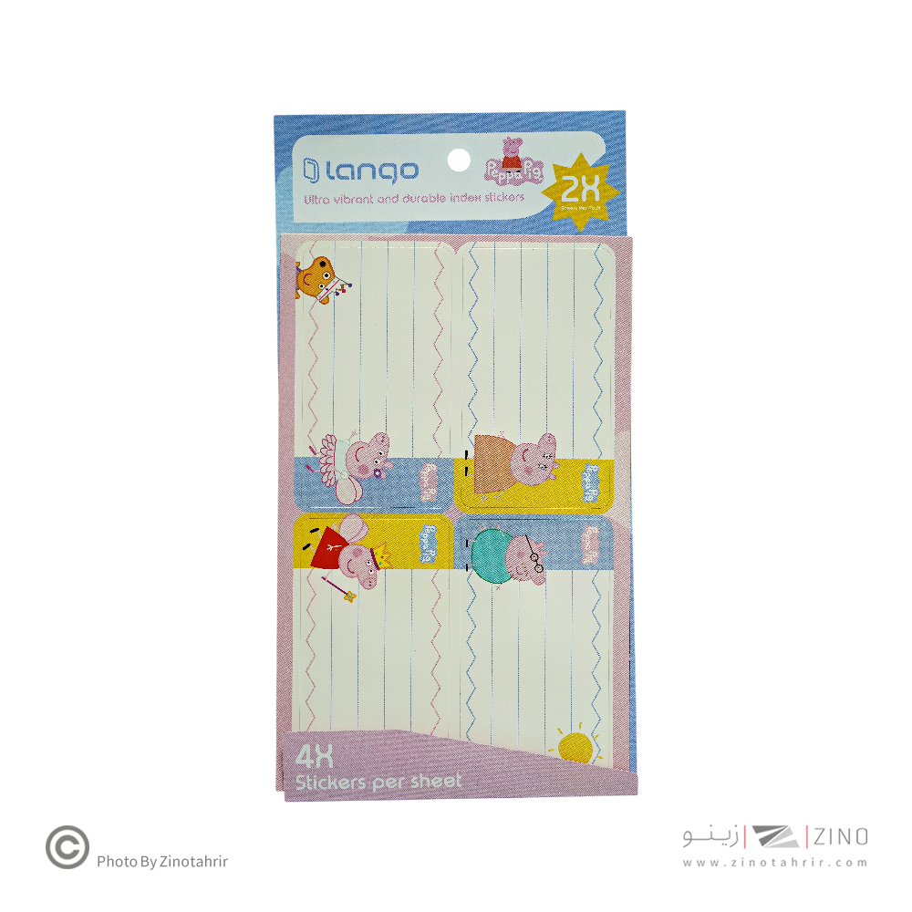 برچسب اسم دانش آموز طرح پاپاپیگ لانگو