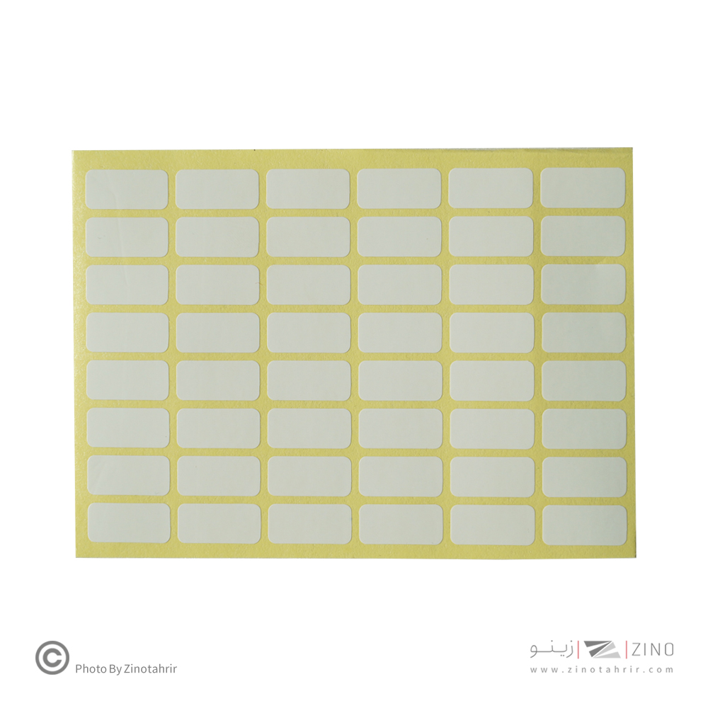 برچسب دورسفید خارجی کد1 سایز2.1*1