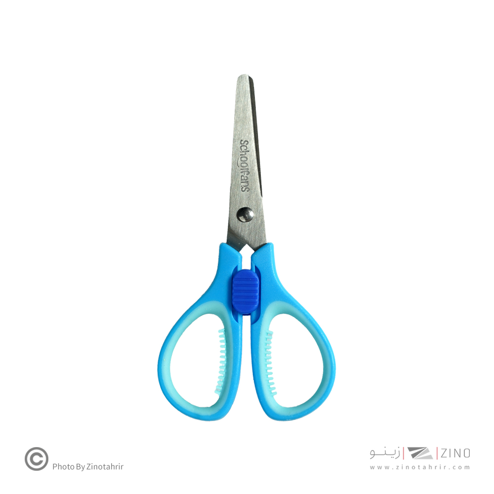 قیچی تیغه فلزی گرد گریپ دار قفل دار اسکول فنز کد93202