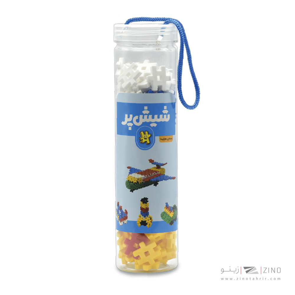 بازی ساختنی شش پر پایه یک هواپیما(آبی) هوپا