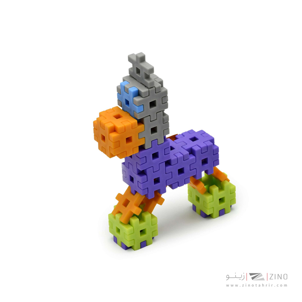 بازی ساختنی شش پر پایه دو آسیاب بادی(صورتی) هوپا