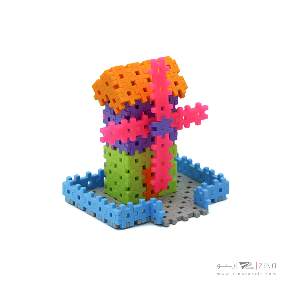 بازی ساختنی شش پر پایه دو آسیاب بادی(صورتی) هوپا