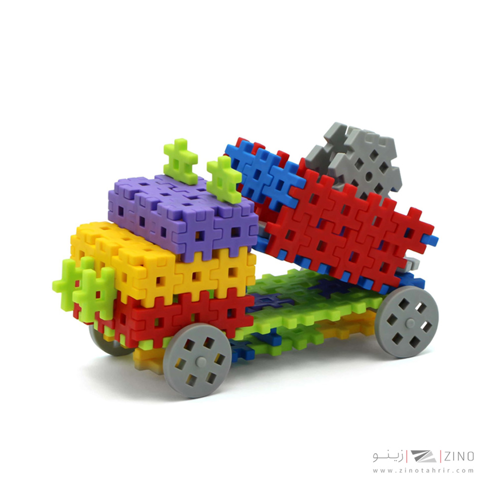 بازی ساختنی شش پر پایه سه کامیون(سبز) هوپا