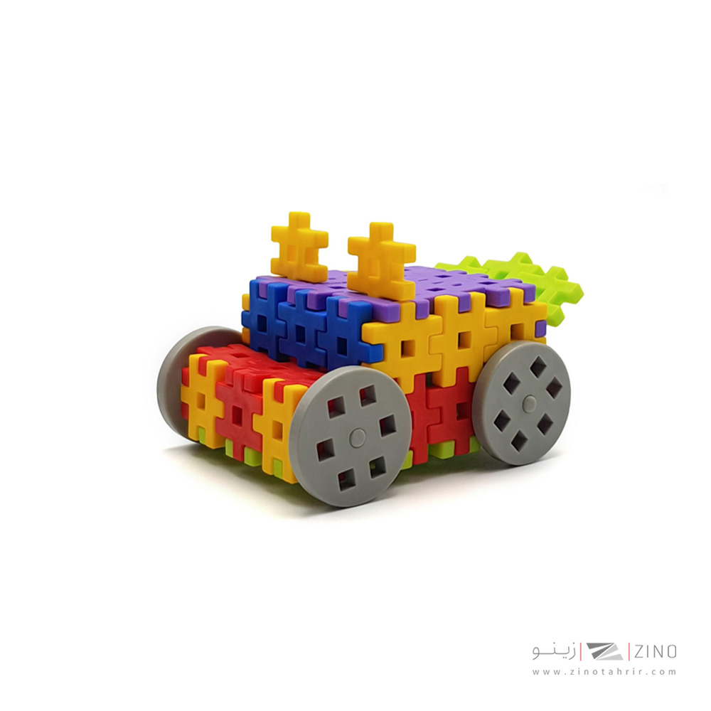 بازی ساختنی شش پر پایه سه کامیون(سبز) هوپا