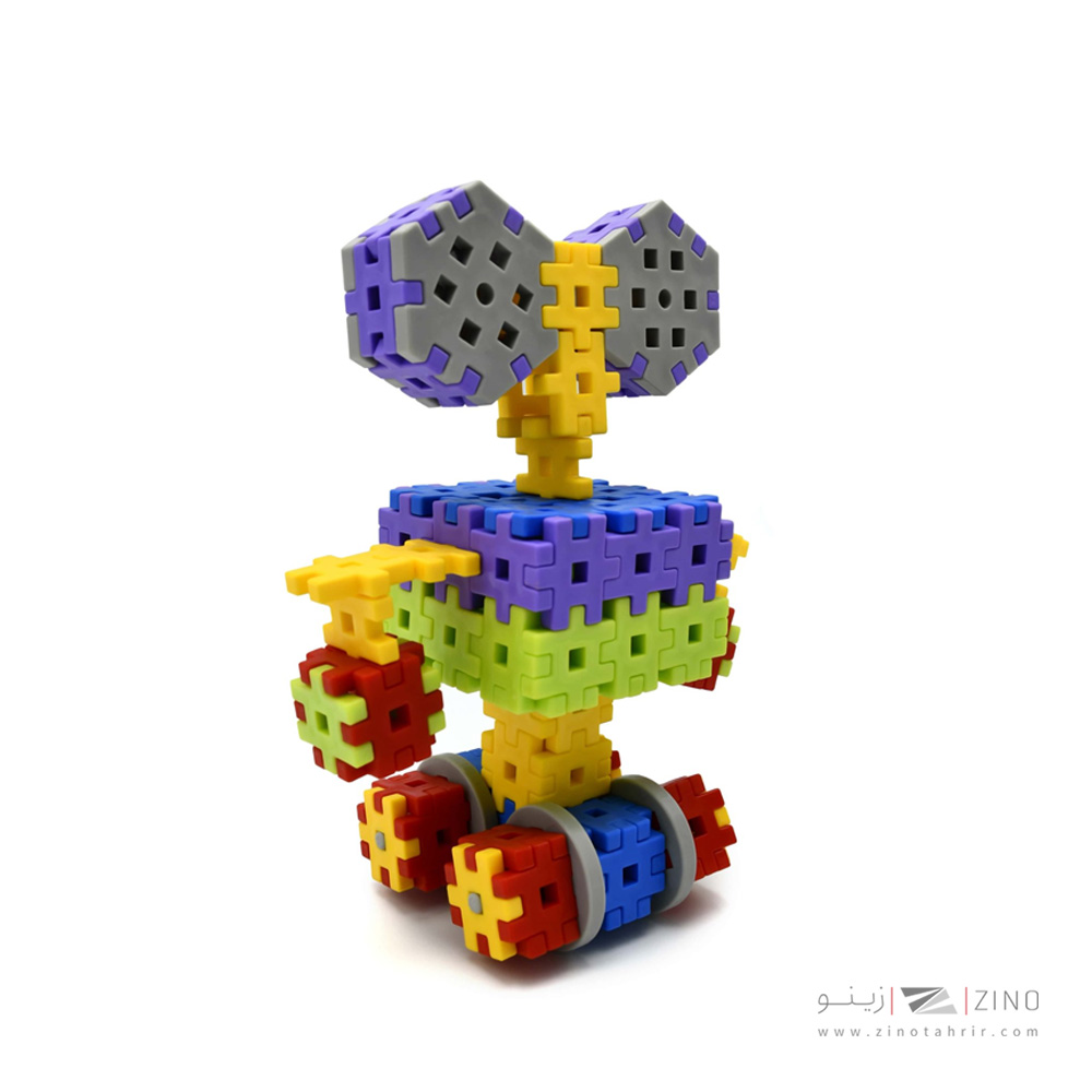 بازی ساختنی شش پر پایه سه کامیون(سبز) هوپا