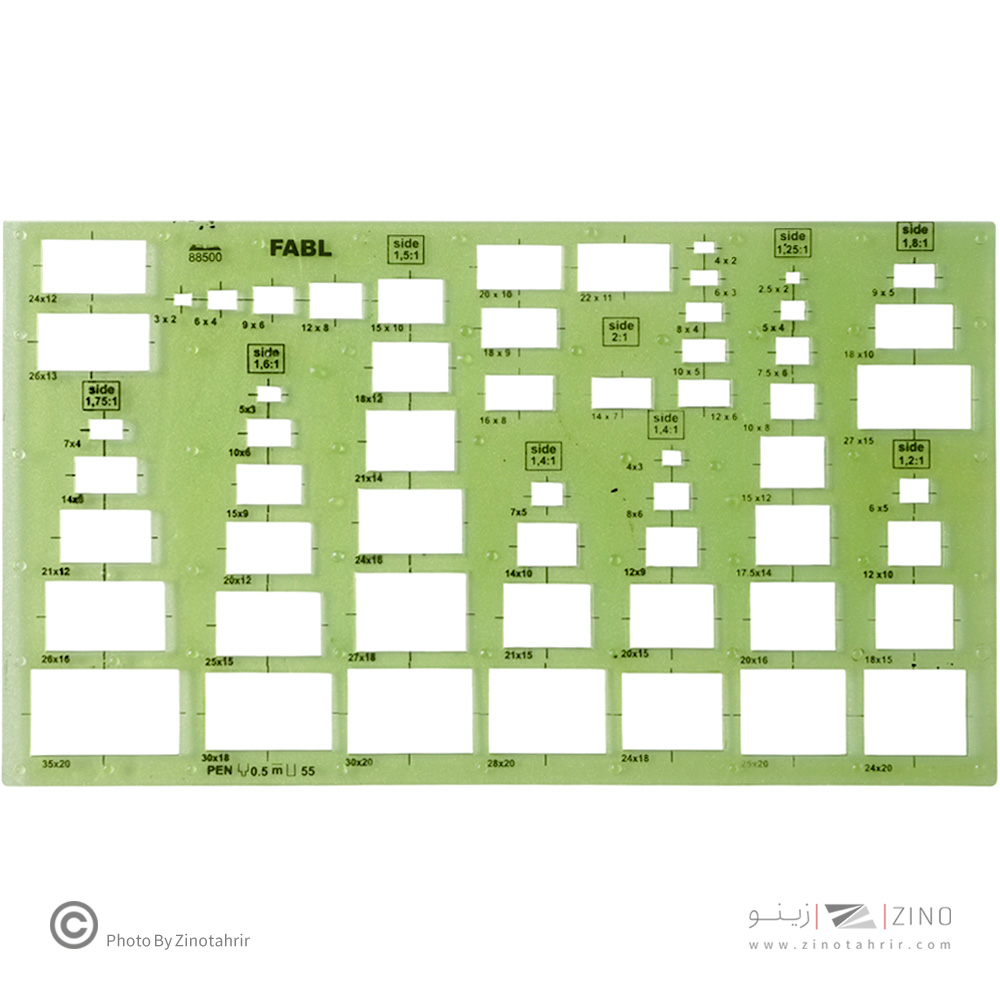 شابلون مستطیل فابل