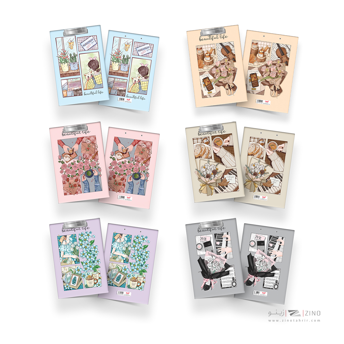 تخته شاسیA4آبرنگ کدA016