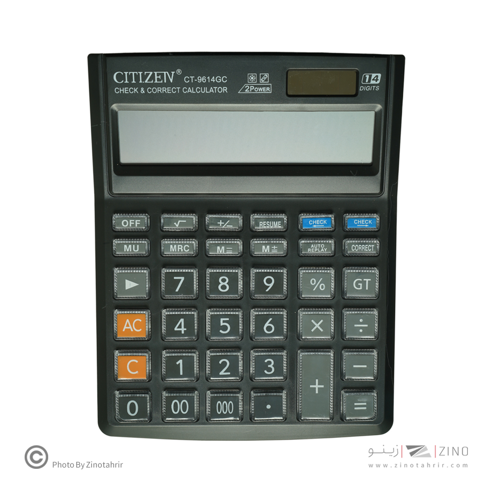 ماشین حساب رومیزی3صفر14رقم سی تی ژن کدCT-9614GC