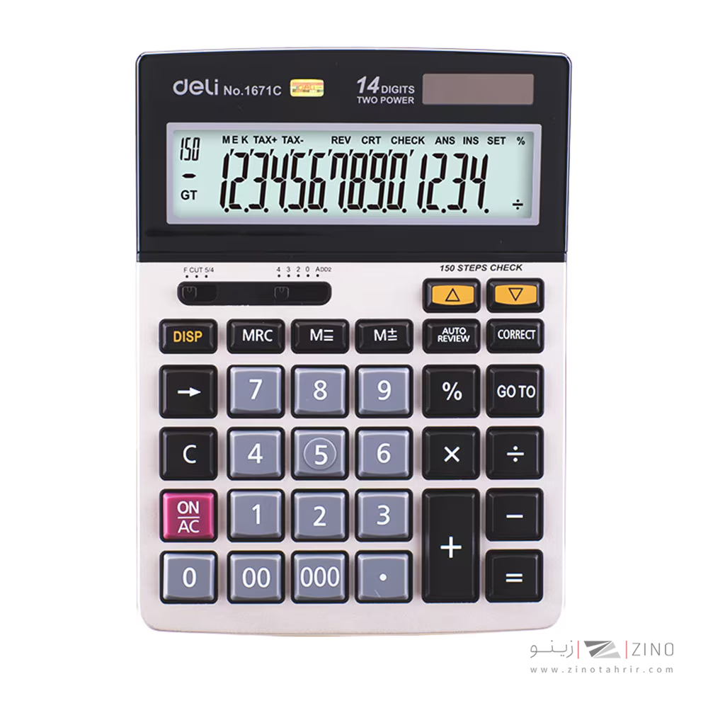 ماشین حساب رومیزی چک کن دار14رقم دلی W1671C