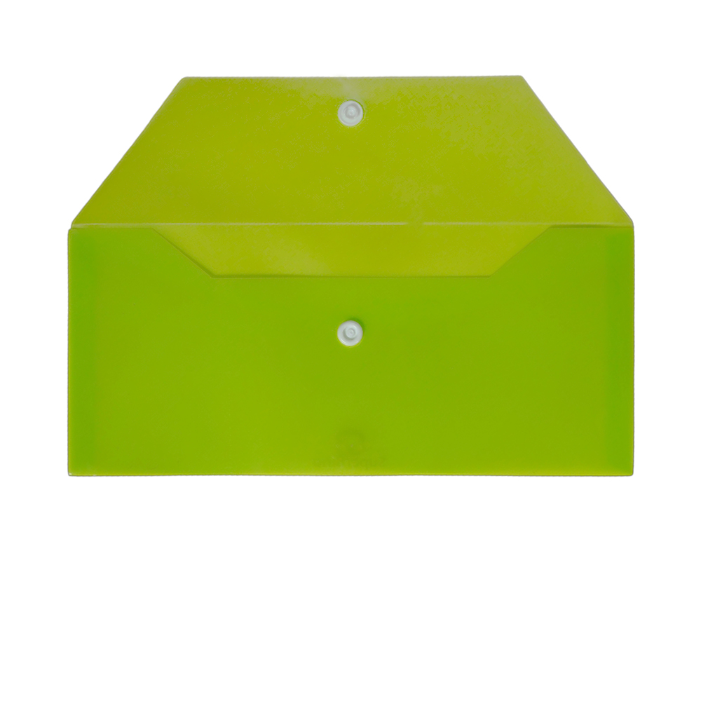 پاکت دکمه دار ملخی سبز سوپربایند  کدDB-128