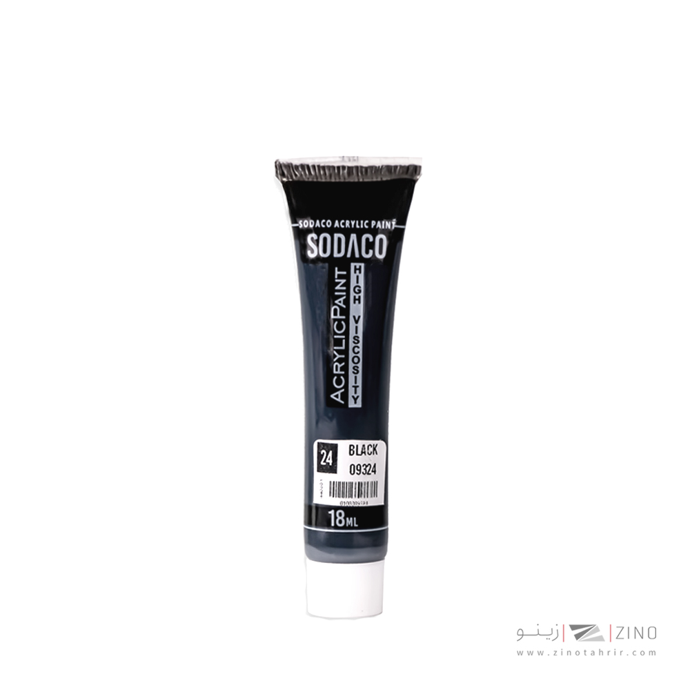اکریلیک ساده تیوپی18میل سوداکو  مشکی کد09324
