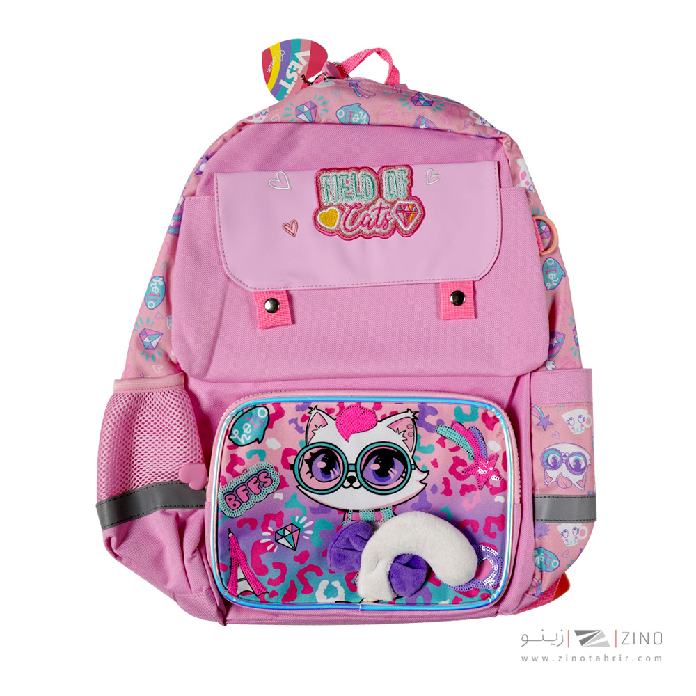 کوله پشتی سایز42*30 وست  گربه عینکی کد2065-6