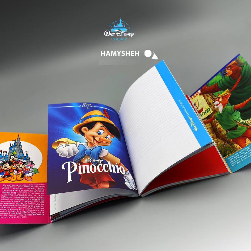 یادداشت سری والت دیزنی جلدگلاسه سایز21*14 همیشه