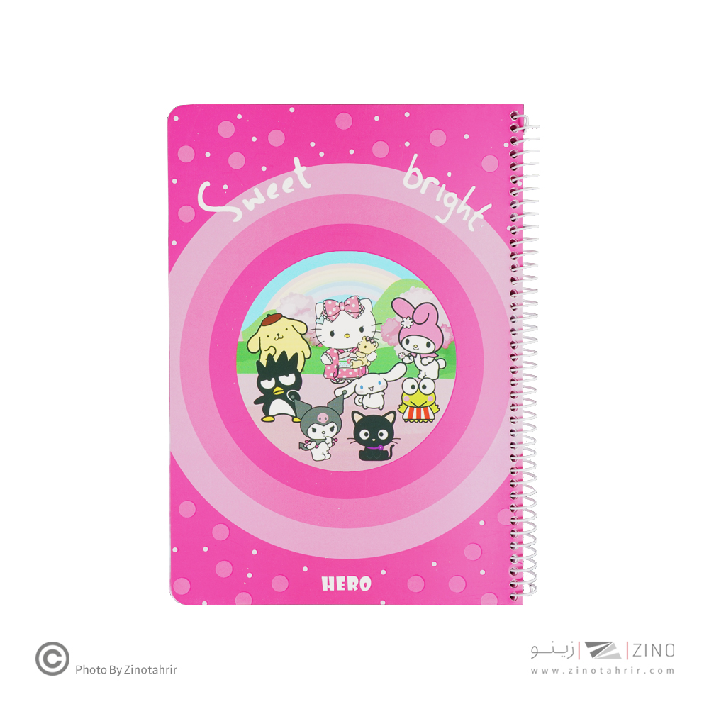 دفتر80برگ وزیری سیمی(حاشیه دار فانتزی) هیرو