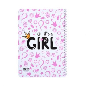 دفتر40برگ وزیری سیمی فانتزی الیپون کد214کارتن96عددی