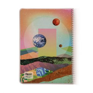 دفتر80برگ وزیری سیمی مجلدکلاسیک الیپون کد234کارتن 48