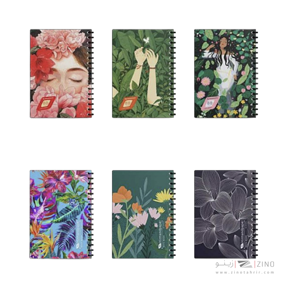 دفتر80برگ وزیری سیمی طلقی(دخترانه)هیرمندپیپر