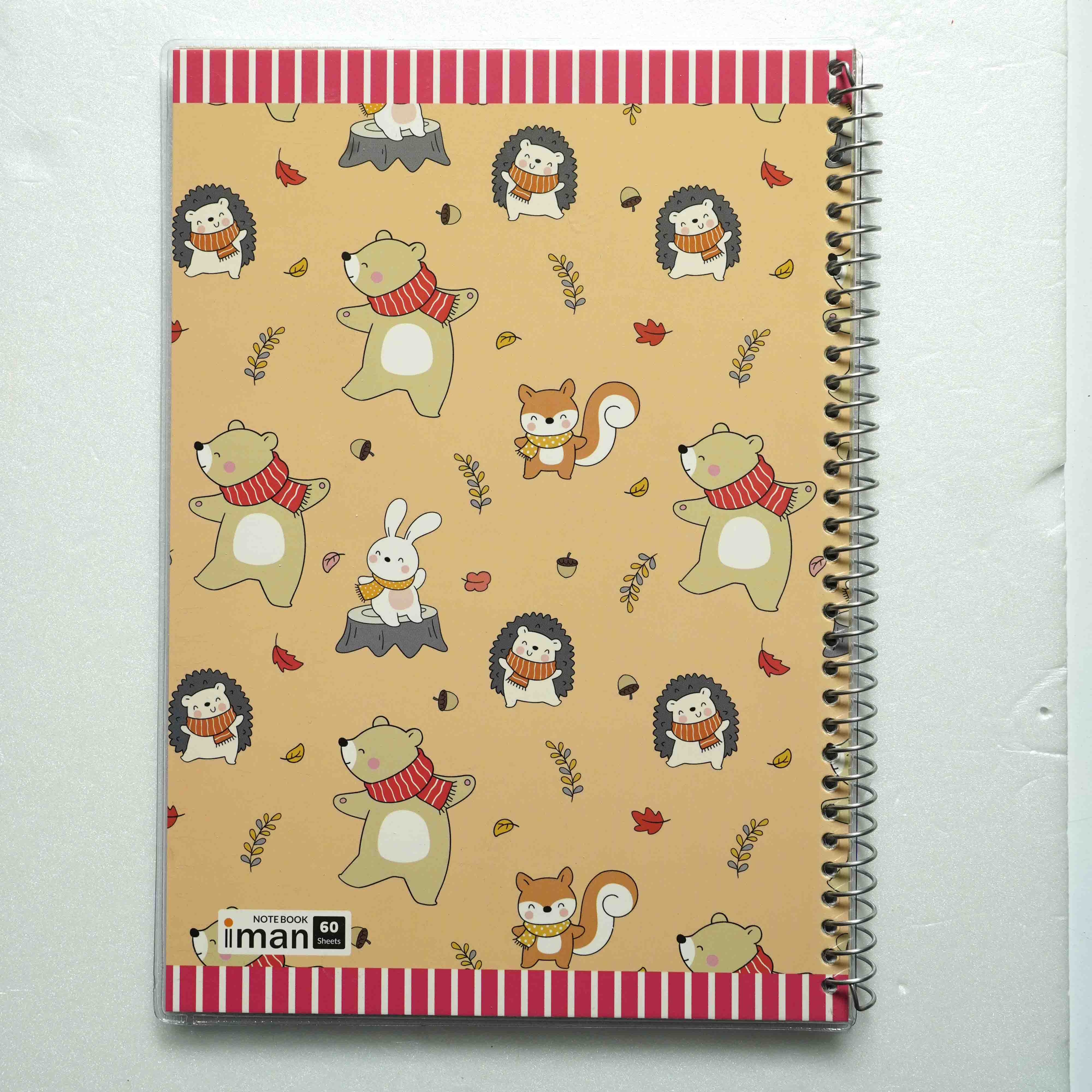 دفتر60برگ کد9402ایمان سیمی کارتونی جلدطلقی (12عددی)