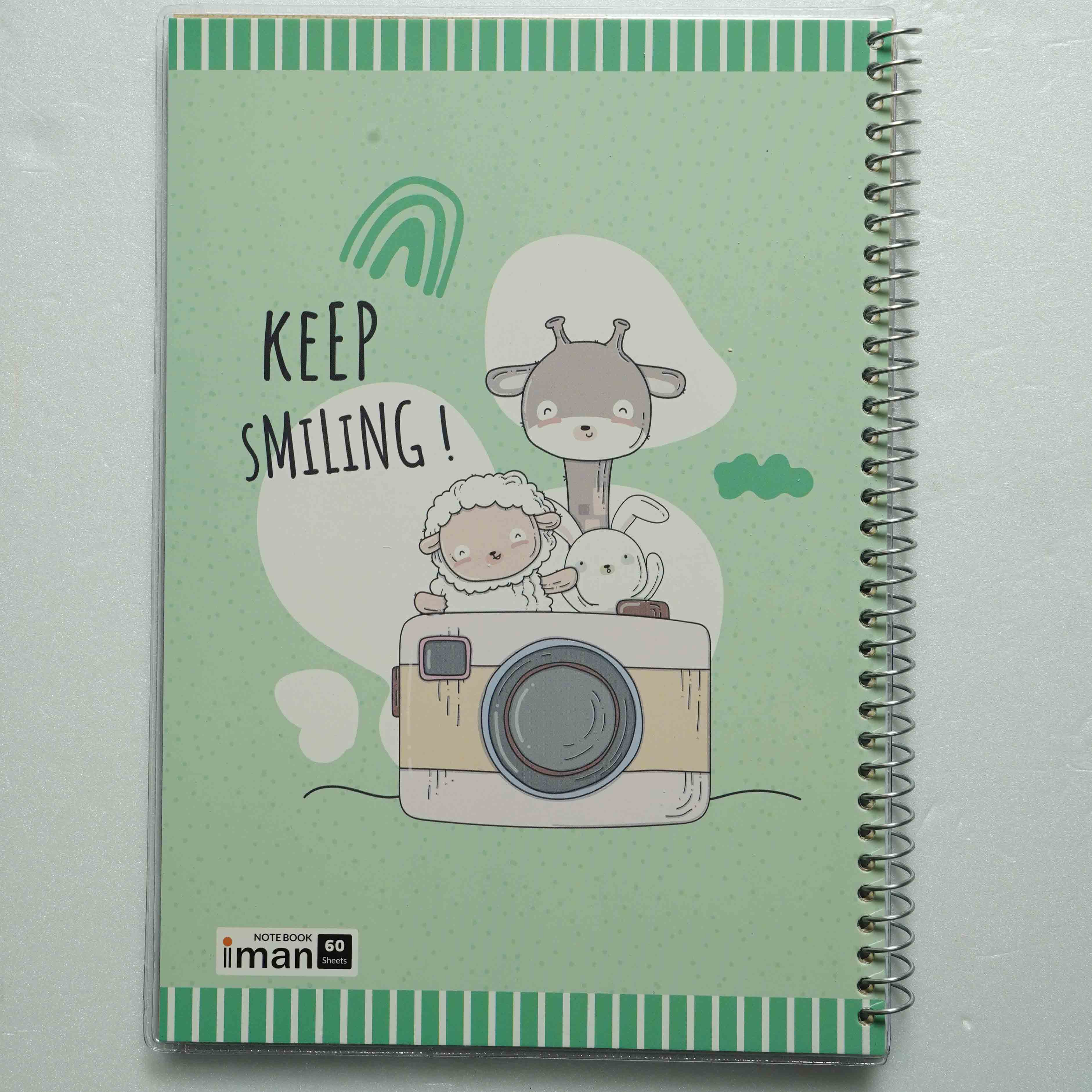 دفتر60برگ کد9402ایمان سیمی کارتونی جلدطلقی (12عددی)