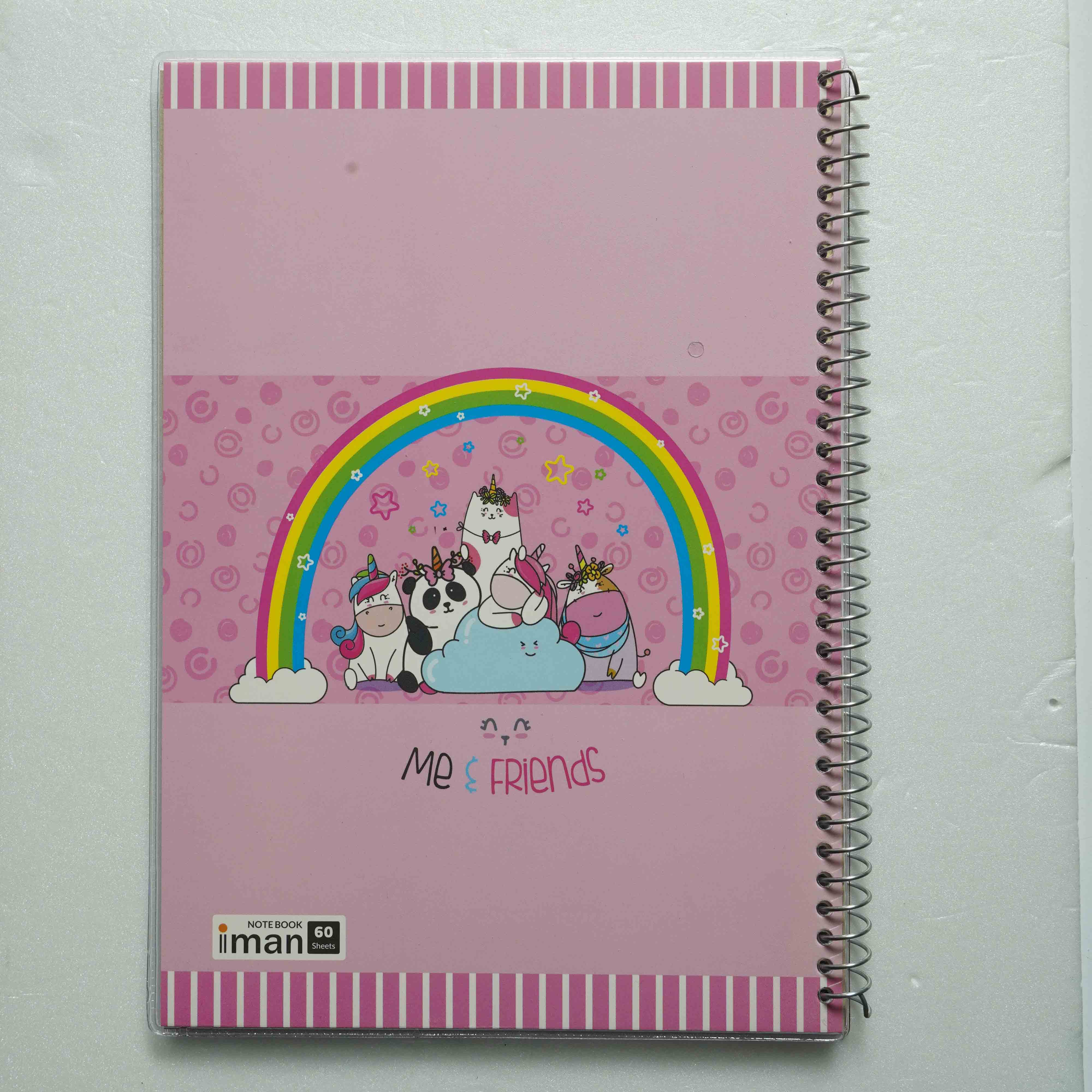 دفتر60برگ کد9402ایمان سیمی کارتونی جلدطلقی (12عددی)