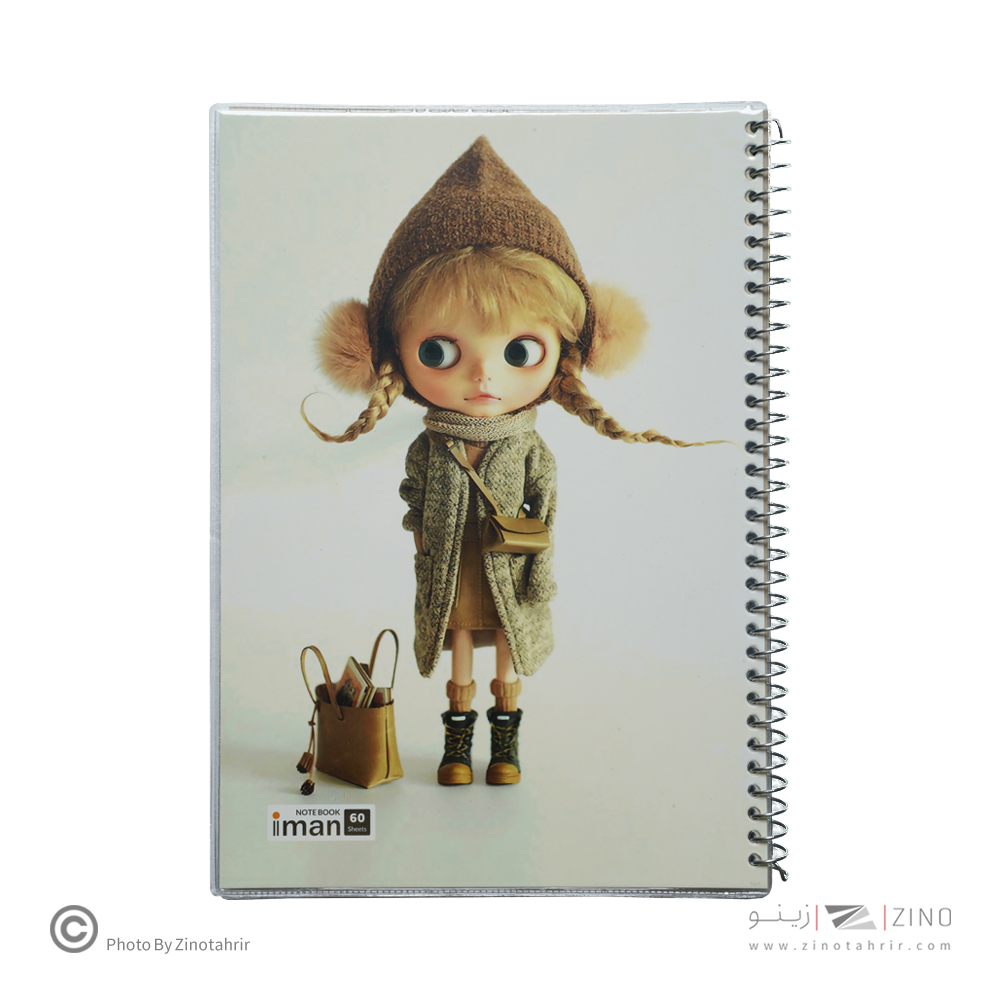 دفتر60برگ وزیری سیمی مجلد ایمان کد0309